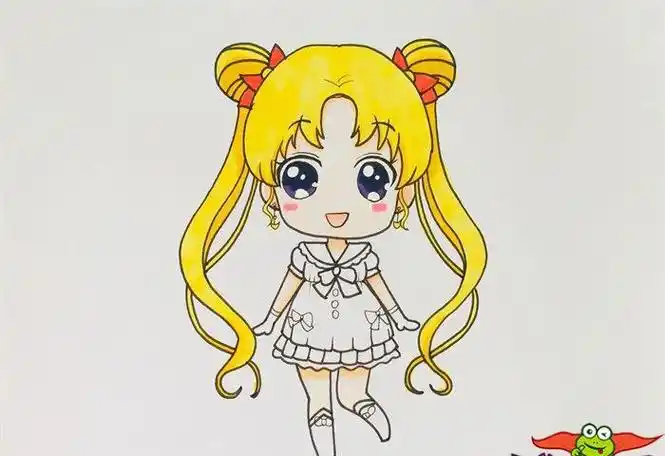 简笔画卡通美少女战士