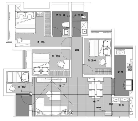 家有儿女已长成中式风格珠海嘉德花园家居设计案例