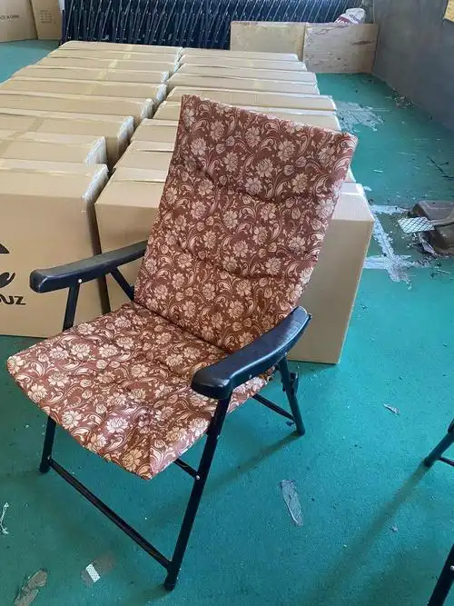 厂家直销印花牛津布折叠椅户外休闲钓鱼椅室内躺椅现货外贸专供