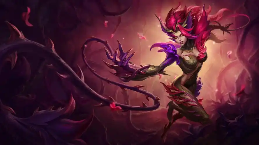 【联盟手游发布婕拉新原画】 图一为新,图二为旧,端游未来有望同步.