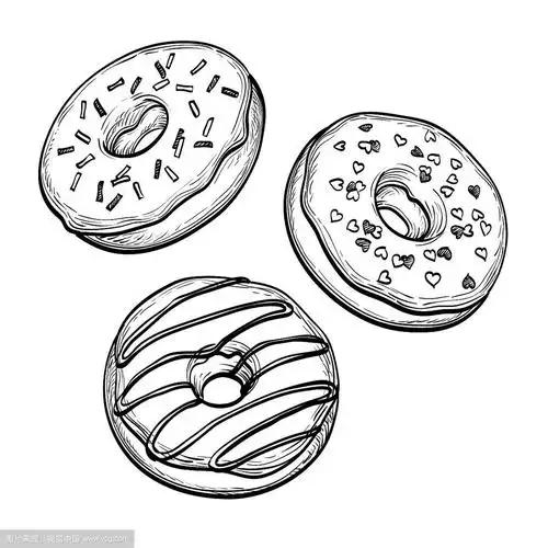 素描的甜甜圈