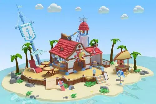 三维场景练习小岛