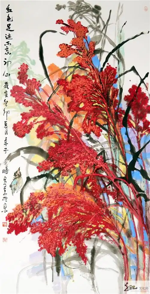 又见高粱红——李子鹏书画艺术雅集-千祝文化网