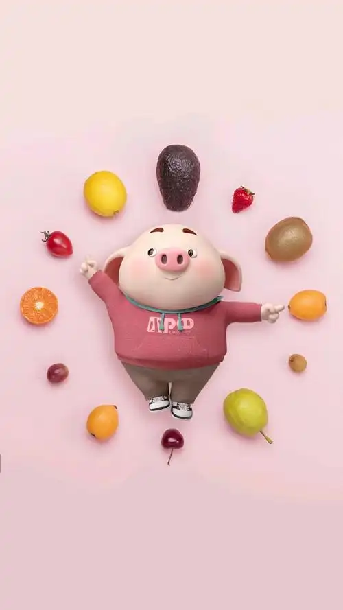 软萌可爱卡通小猪图片手机壁纸