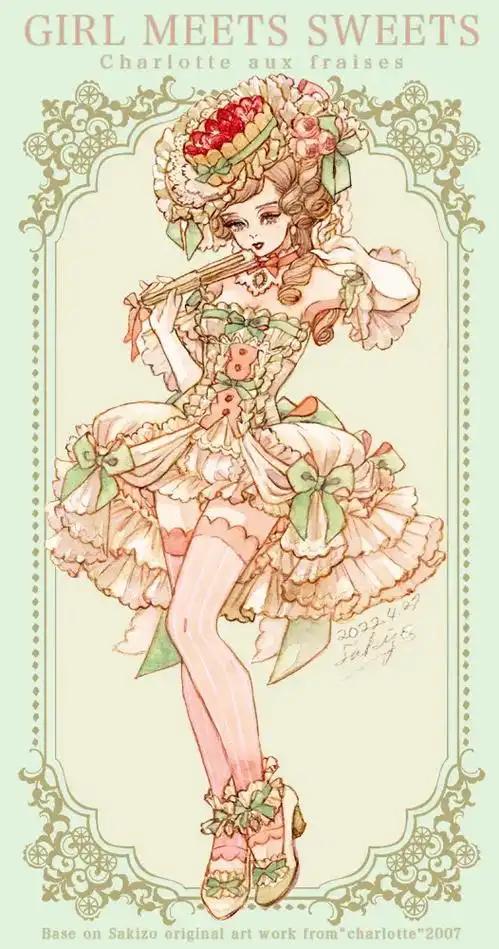 甜品拟人图鉴 属于早纪藏的复古风.#图文伙伴计划 #二次元  - 抖音