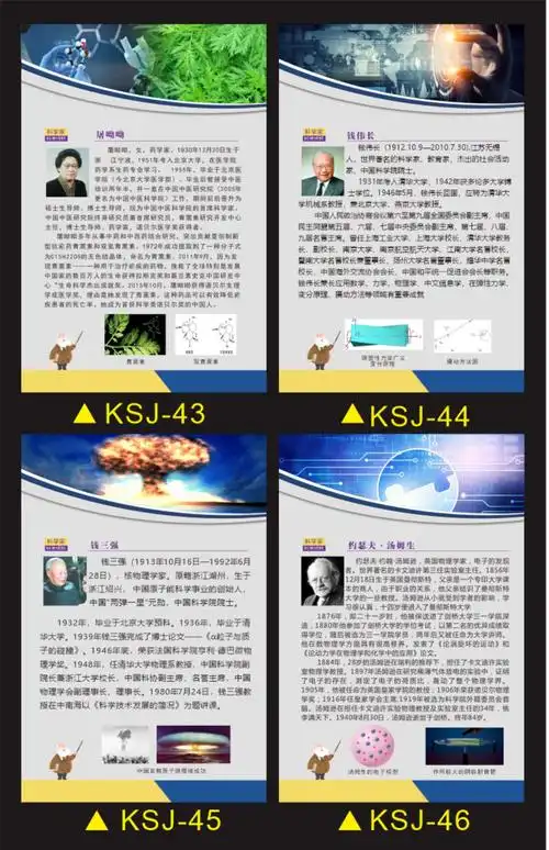 科学家名人简介挂图实验室名人名言海报生物化学家物理学家挂图kxj27