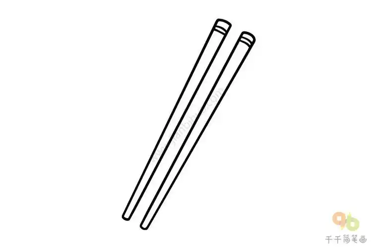 简单的木筷子简笔画步骤图