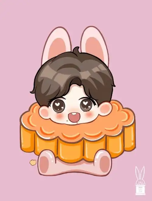 肖战饭绘q版月饼合集67这么可爱的月饼我一口吃能三个