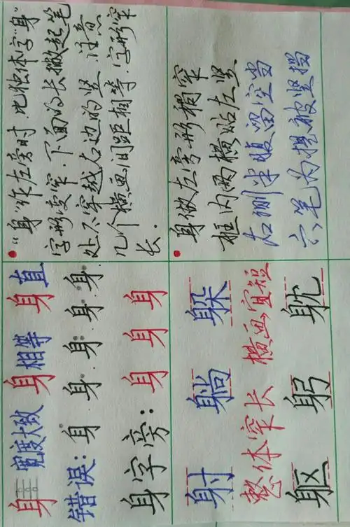 基本笔画和偏旁部首的写法!