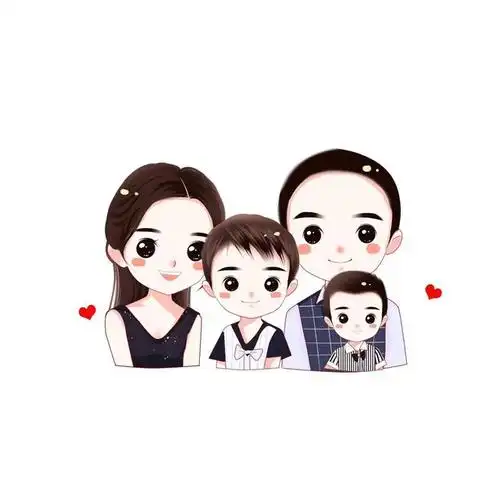 微信头像|全家福|三口之家|四口之家|定制专属你们的头像