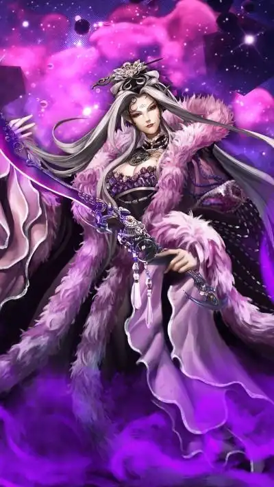 霹雳x神魔之塔 手绘手机壁纸 妖后