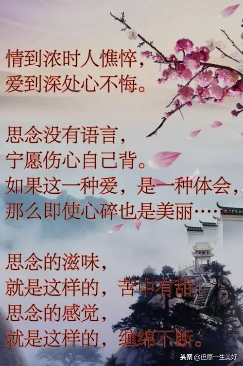 有一种深爱,叫不打扰,有一种想念,叫不联系