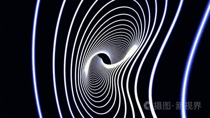 相机移动到3d网格无限空间循环高清晰度运动背景具有无限的彩色线条和