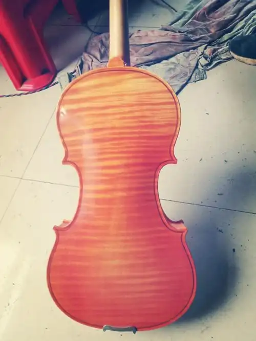 4/4独板小提琴乌木指板乌木配件八角弓三角盒