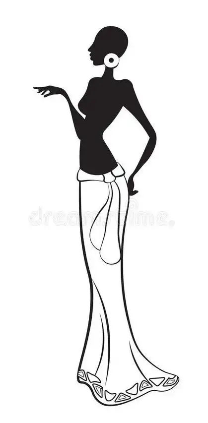 线简笔画图片怎女生侧身简笔画手绘少女 女孩 女人 时尚美女 女性