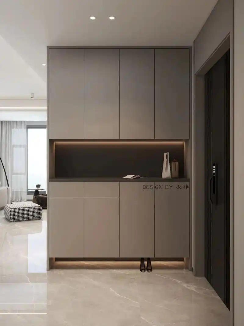 又一套房子的玄关图.要鞋柜有鞋柜,要背景有背景. - 抖音