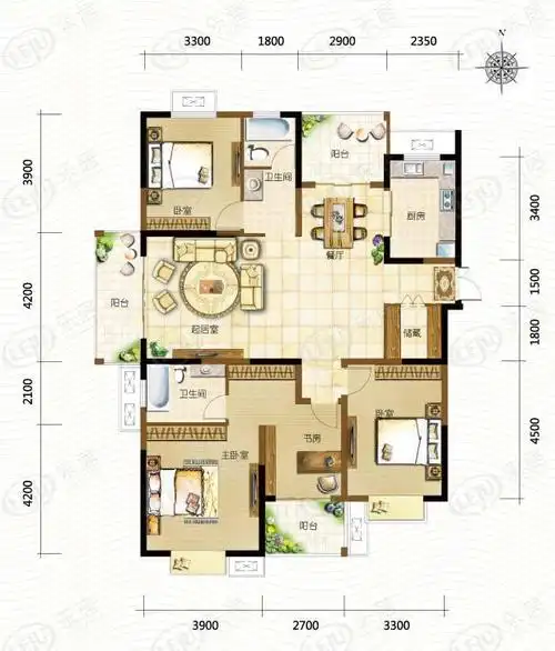 中电颐和家园三期h户型户型图