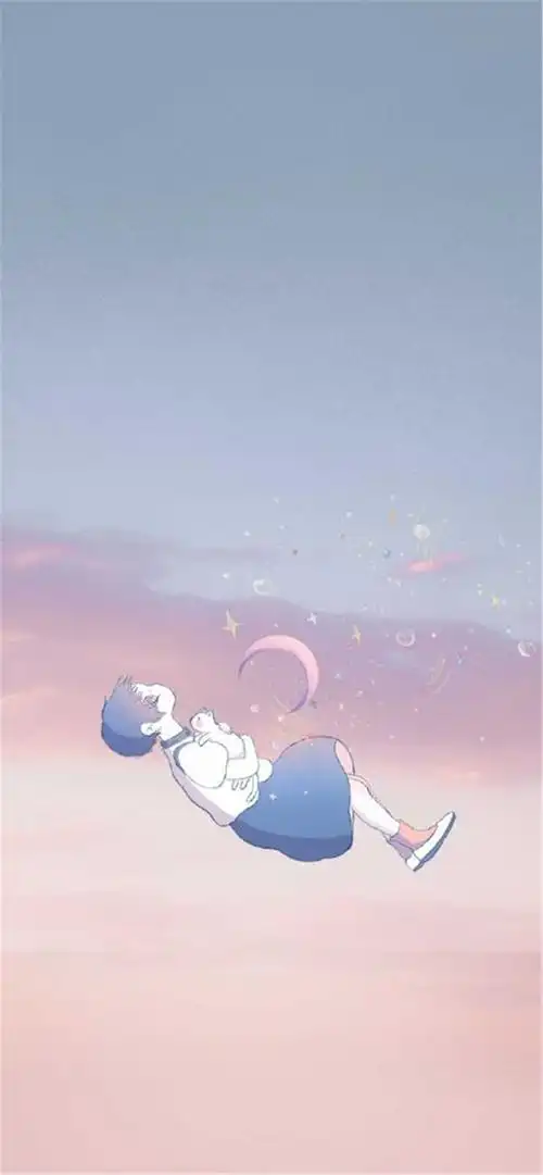 少女梦幻高清唯美插画手机壁纸