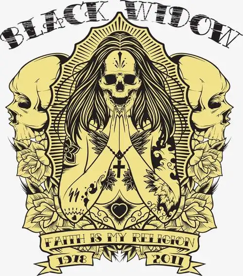 天主教骷髅头印花