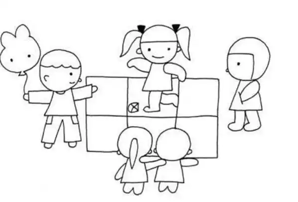线稿幼儿简笔画儿时的游戏幼儿简笔画儿时的游戏幼儿快乐的游戏