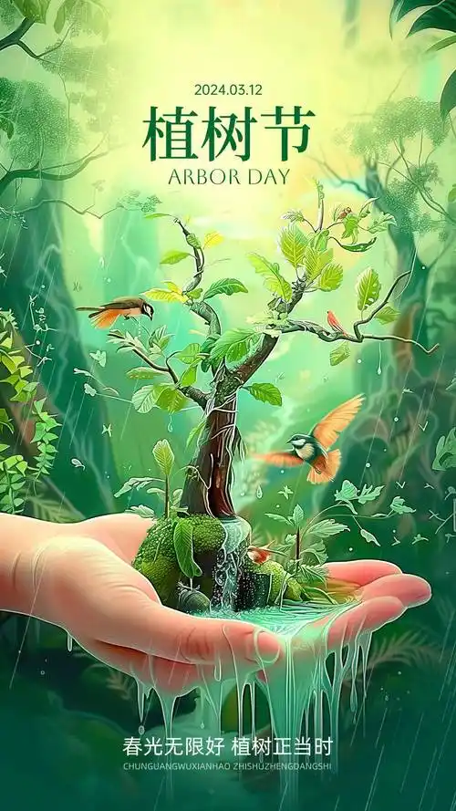 2024.3.12植树节海报