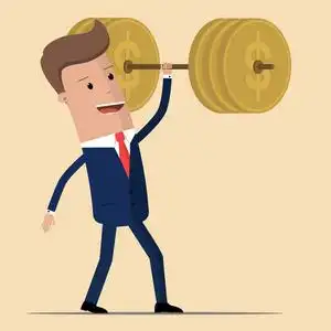 企业的资金实力和金融健康隐喻的矢量图.矢量图照片