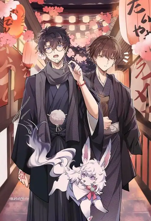 藤丸立香咕哒男与咕哒子同人插画