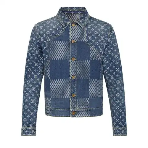 vuitton/路易威登 男士夹克giant damier waves monogram 牛仔外套