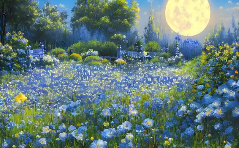 4k高清壁纸|蓝色玫瑰花园💐