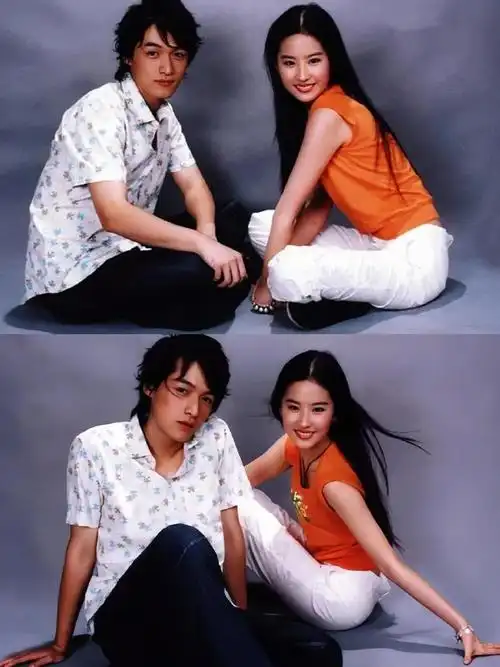 胡歌刘亦菲青春洋溢的合照