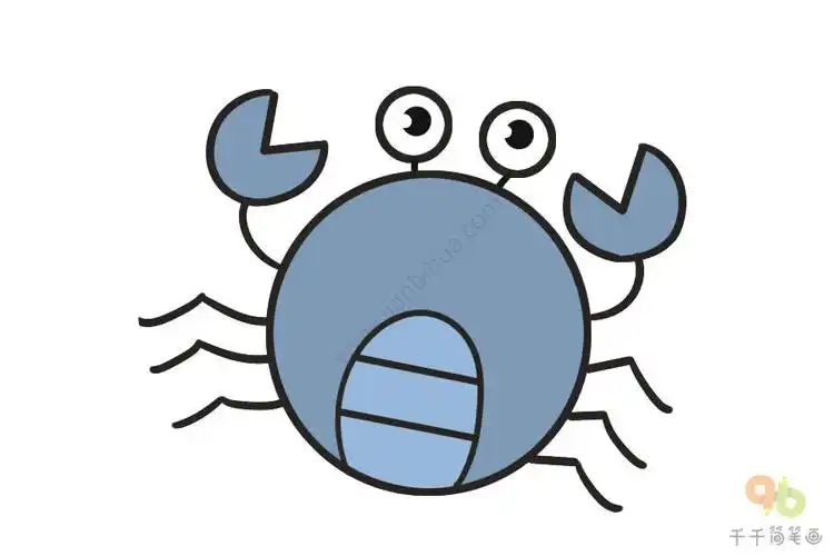 教你画 螃蟹简笔画图片大全集