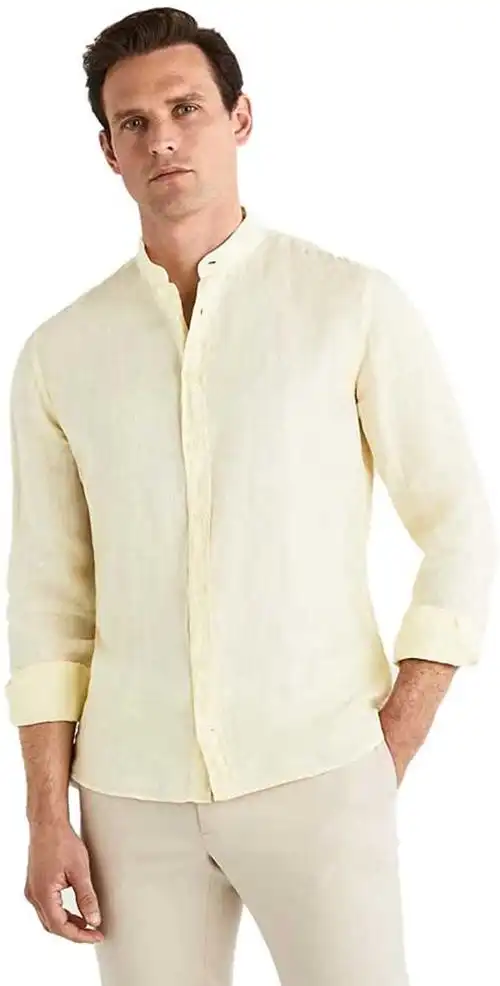 hackett london 男士服装 dyed linen ps 衬衫