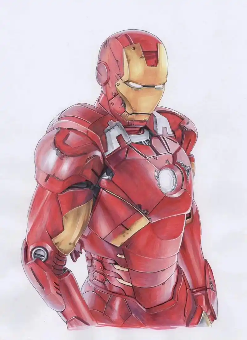 马克笔手绘钢铁侠