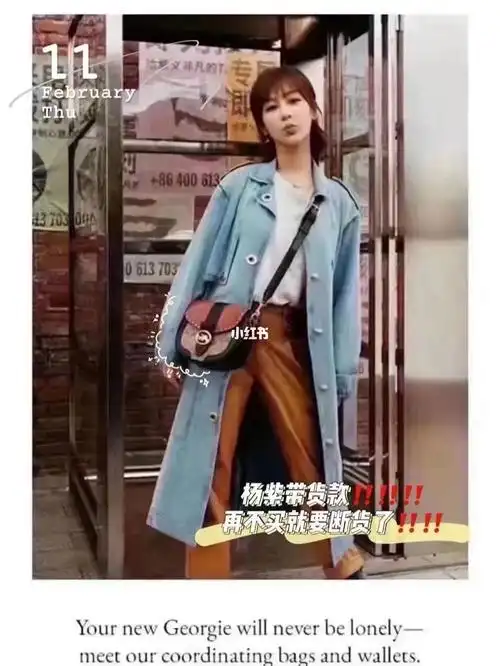 再加上是杨紫同学的海报款,一直死贵死贵的coach georgie 翻盖马鞍包