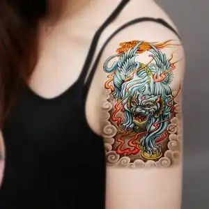 半甲纹身贴图片