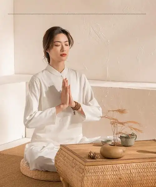 道服 居士服 高端居士服女婵服女 禅意打坐修行禅修练功服素雅纯色