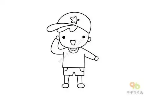 小男孩怎么画帅又简单