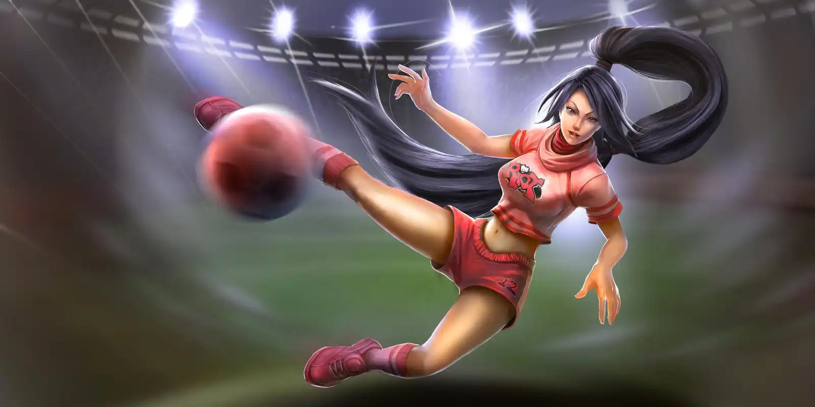 英雄联盟壁纸,lol壁纸,英雄联盟lol暗影之拳阿卡丽足球宝贝全高清无