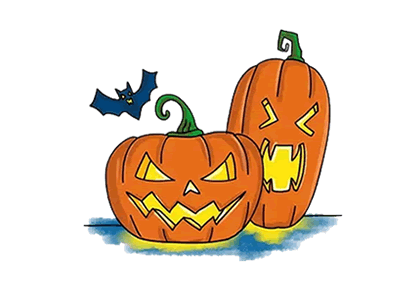 万圣节南瓜灯简笔画