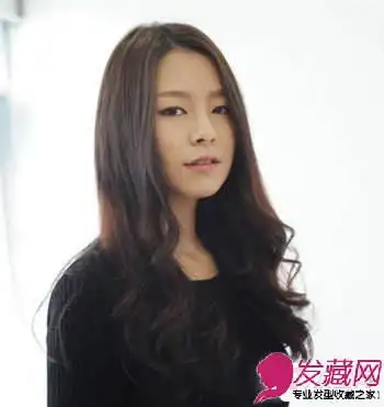 女生中长发发型图片大偏分的斜刘海气质修颜2