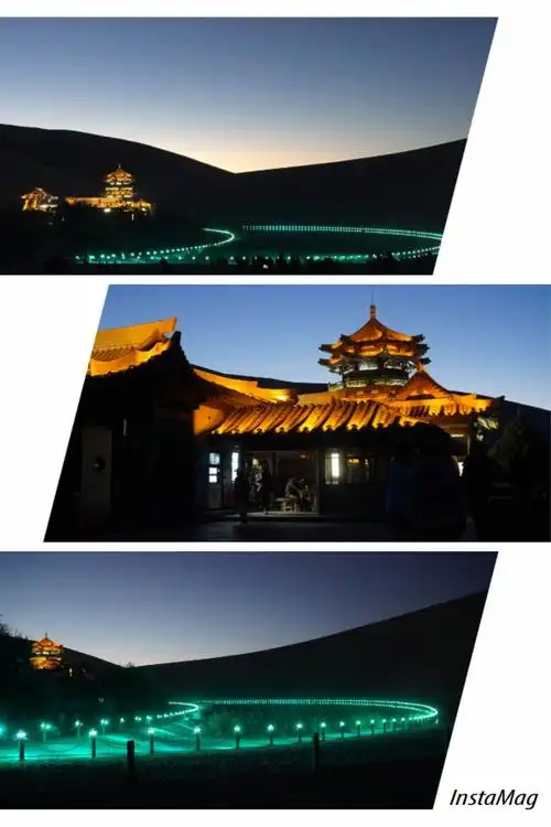 观"月牙湖" 晚上观赏美妙的"月牙湖"的灯光秀.