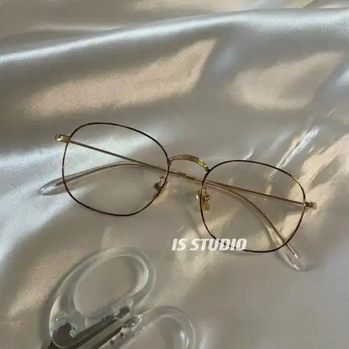 玳瑁金属金丝眼镜推荐流光滢滢