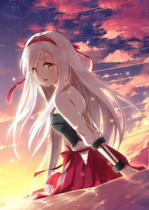 二次元银发金瞳