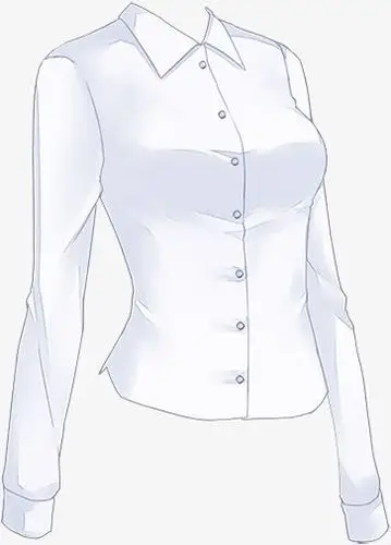 白色商务漫画衬衫免抠素材免费下载_觅元素51yuansu.com