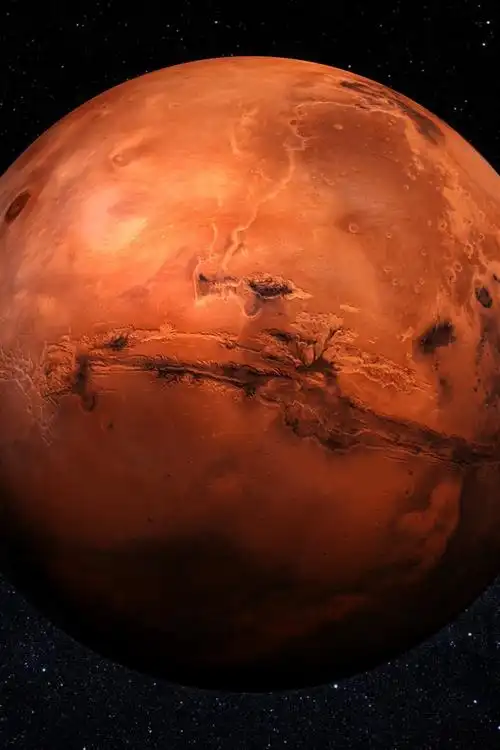 橙色星球,满天星斗,太空 4k