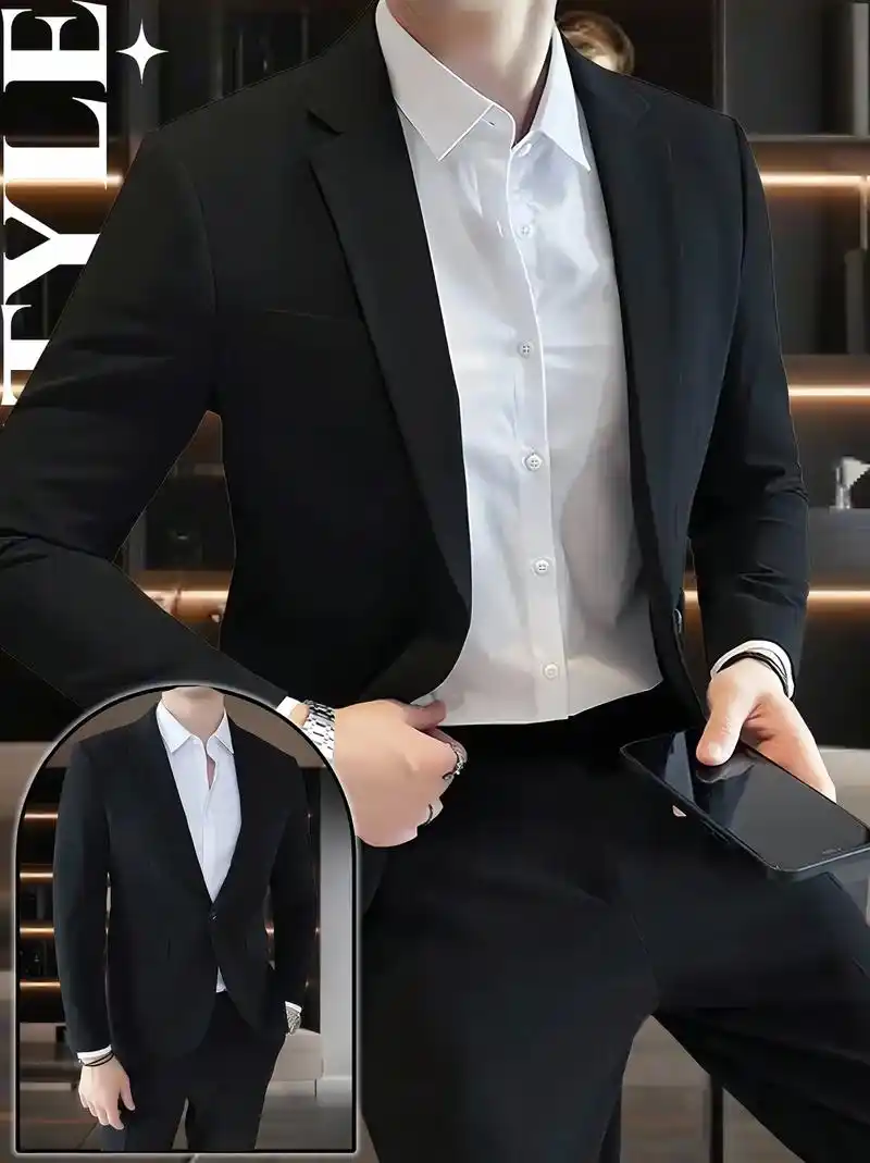 帅气西服,男士修身外套! 这款一粒扣修身外套真的很帅气!