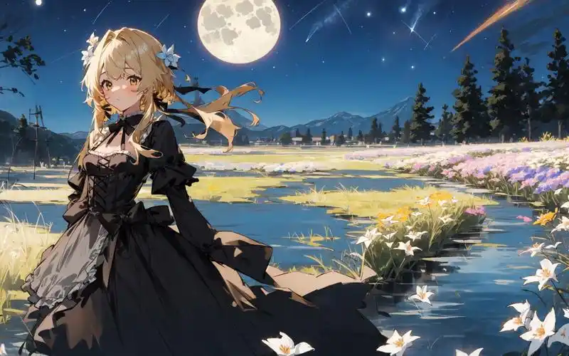 【原神ai美图】荧的换装秀——哥特篇