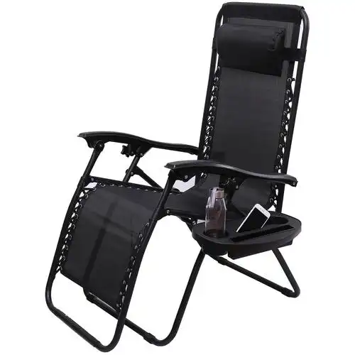 厂家直销 办公室午休椅折叠躺椅便携式休闲椅不锈钢支架