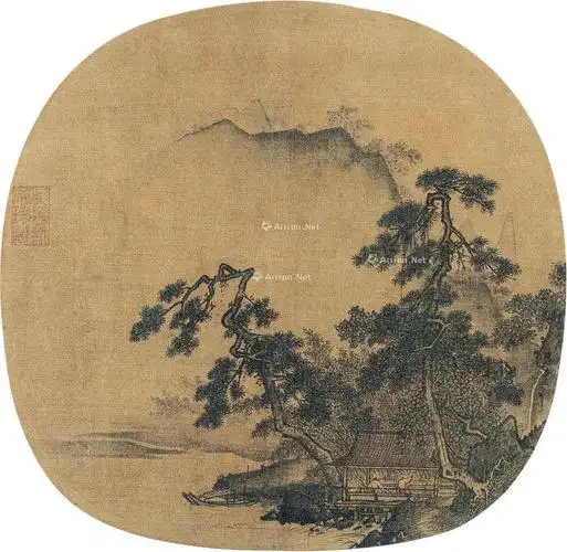 0641 宋·夏圭 观瀑图一张