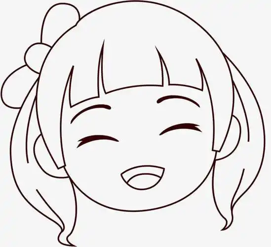 创意可爱卡通素描小女孩